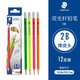 施德樓德國施德樓STAEDTLER 鉛筆 HB 2B六角形筆桿帶橡皮頭兒童鉛筆 小學(xué)生寫(xiě)字鉛筆 2B-霓虹色盒裝
