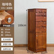 亦照斗柜文件柜帶鎖資料儲物柜實(shí)木臥室五斗柜簡(jiǎn)約收納柜立柜組合柜子 咖啡色鎖柜【31*37*100cm】