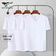 七匹狼男士純棉短袖T恤背心圓領(lǐng)夏季薄款老頭衫打底寬松吸汗全棉汗衫男 【領(lǐng)型二純棉T恤】白色*3 XL