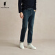 POLOWALK男士休閑牛仔褲2024新品秋冬日常百搭出游通勤經(jīng)典五袋牛仔褲 深灰藍 32