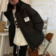唐菓蜜羽絨棉服女冬2025新款韓系減齡時(shí)尚學(xué)生羽棉襖絨服加厚保暖棉衣女 黑色 M