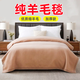 云羊絨毯保暖純羊毛毯子細羊毛秋冬季鋪蓋墊米駝色午睡毯床上加厚毛毯 100%進(jìn)口細羊毛米駝色絨布包邊 200X230cm   5.5斤