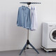 歐潤哲可折疊晾曬架三腳落地室內外簡(jiǎn)易時(shí)尚房間掛衣架旅行架子晾曬桿 加粗版 高約156cm 
