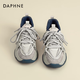 達芙妮厚底老爹鞋女2025爆款春季款女鞋增高運動(dòng)休閑鞋子女加絨網(wǎng)面鞋女 灰色【四季款】 37
