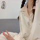 貝逸芙冰絲睡衣女春秋長(zhǎng)袖2025年新款舒適復(fù)古時(shí)尚春夏網(wǎng)紅家居服套裝 DW908#兔子 L