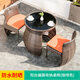 遠(yuǎn)茂(YM)遠(yuǎn)茂陽(yáng)臺(tái)小桌椅網(wǎng)紅休閑茶幾室外露臺(tái)休閑花園創(chuàng)意藤編桌椅三件套 陽(yáng)臺(tái)編藤收納桌椅(咖啡色)
