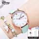 迪士尼（Disney）手表學(xué)生女機械初中生高中生女孩考試專(zhuān)用靜音中學(xué)生女生手表 清新綠-雙日歷【配備用表帶】