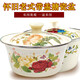 思米花 經(jīng)典搪瓷盆帶蓋加厚懷舊老式家用廚房裝豬油盆餃子調味缸熬中藥搪瓷盆 20cm圖案隨機2個(gè)