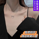 寶鉑琳銀項鏈女鎖骨鏈999足銀雙環(huán)相扣莫比烏斯環(huán)韓版鑲鉆520情人節(jié)禮物 【刻字款】莫比烏斯項鏈-白金色