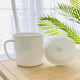 后海2025新款純白骨瓷杯定制LOGO創(chuàng  )意帶蓋馬克杯大容量辦公室喝水杯子 純白定制復古杯 590ML