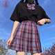 閃動(dòng)少女（SHANDONGSHAONV）jk制服全套女電競少女套裝格裙學(xué)生學(xué)院風(fēng)格裙日系百褶裙水手 單件電競少女格裙+song平角領(lǐng)結 S