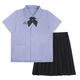 拉曼咔泰國校服娜諾泰式禁忌女孩jk襯衫制服日系高中學(xué)生畢業(yè)季班服套裝 女泰國襯衫短袖+黑松緊腰短裙+ S （建議71~89斤）