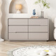 瀾熙世家意式極簡(jiǎn)實(shí)木六斗柜現代簡(jiǎn)約客廳臥室奶油系床尾柜子儲物收納柜 【米杏色】1.2m實(shí)木六斗柜 整裝