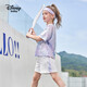 迪士尼（DISNEY）兒童女童速干短袖套裝六一兒童節卡通兩件套25夏DB321UE28藍140