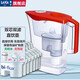 萊卡（LAICA）意大利凈水壺 家用直飲濾水壺 過濾凈水器 自來水過濾器 3.1L大容量 紅色/藍(lán)色1壺8芯【過濾直飲】