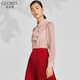 歌莉婭（GLORIA）Gloria/歌莉婭 新品  金線緞條雪紡波點(diǎn)衫  111C3D090 32D白底圓點(diǎn) M