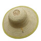 衣拉貝蒂男士夏季大沿草帽白竹帽子大沿竹編遮陽(yáng)帽透氣涼爽竹編焦下防曬帽 米色 L（58-60cm）