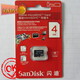 閃迪Sandisk TF內存卡 小卡 手機儲存卡  存儲卡Micro sd 卡 容量 可選 tf 4G標準包裝