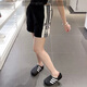 阿迪達斯 （adidas）運動(dòng)褲女褲2025夏季新款三葉草休閑褲透氣跑步訓練短褲IU2518 IU2518黑色 XL