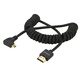 塵土 8K彎頭 HDMI2.1版細軟彈簧高清線(xiàn) 適用Atomos阿童木NinjaV索尼微單相機8K60外錄線(xiàn)hdmi線(xiàn) Micro HDMI轉HDMI【左彎】 0.8米