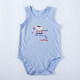 花花寶貝嬰兒童寶寶無(wú)袖背心連體衣夏季包屁衣睡衣三角包屁哈衣1-5歲 氣質(zhì)藍（偏?。?90cm