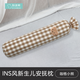 科迷熊（KOOMIBEAR) ins嬰幼兒安撫抱枕小熊圓柱防撞靠枕側(cè)睡防掉床驚跳 咖格小熊-單只 中號45CM-蕎麥殼芯450克