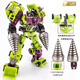 金寶大力神變形玩具金剛六合體組合工程攪拌車(chē)鏟車(chē)機器人模型手辦 綠色大力神6合體+配件包
