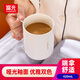富光陶瓷馬克杯咖啡杯情侶水杯子男女家居辦公牛奶杯禮物茶水杯易清潔 白色 420ml
