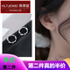韓萊緹（HLT）氣質(zhì)耳環(huán)女養(yǎng)耳洞925銀針耳睡覺免摘耳扣夏季耳釘耳圈 氣質(zhì)小耳圈【一對(duì)】GSF-A10-204