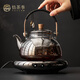 悟茶事 電陶爐煮茶器套裝 家用噴淋式耐熱玻璃蒸煮兩用養(yǎng)生茶壺 半月玻璃提梁壺（煮茶套裝）