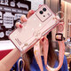 優(yōu)蕾絲 vivo iqooneo6/6se手機殼V2196A腕帶斜跨保護套V2199全包防摔女款軟殼 iQOO Neo6/6se【櫻花粉】全屏鋼化膜+繩