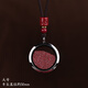 朱砂嘎烏盒吊墜男女士掛件毛衣鏈裝原石本命年護身符紅粉項鏈顆粒 大號細砂款