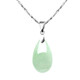 碧鳳閣 翡翠水滴吊墜 925銀鑲嵌玉墜鎖骨項鏈