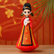 燕云州大唐不夜城不倒翁西安文創(chuàng)紀(jì)念品人偶手辦娃娃擺件卡通創(chuàng)意家居 大號李白