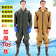 全身下水褲水庫(kù)雨褲帶雨鞋防水衣挖藕服水鞋半身連體男皮叉捉抓魚加厚耐磨 綠色全身褲袖口款105絲 42鞋碼