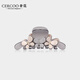 奢蔻（Cercoo）小抓夾發(fā)飾小號亞克力發(fā)抓女韓版帶鉆小抓卡鯊魚(yú)夾精致發(fā)夾子禮物 淺灰色（小號）