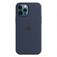 蘋(píng)果12原裝手機殼液態(tài)硅膠保護套iphone12pro全包 深海軍藍色磁吸+動(dòng)畫(huà) iPhone12ProMax