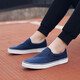 回力帆布鞋一腳蹬套腳懶人鞋純色平底鞋透氣舒適軟底駕車(chē)鞋882T