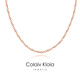 Colaivkloia情侶款項鏈男女玫瑰金簡(jiǎn)約鎖骨鏈白金色鈦鋼蛇骨鏈生日禮物送女友 XL123玫瑰金O字鏈50-55可調節