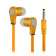 品怡MP3/mp4面條耳機入耳式音樂(lè )耳機手機耳機  黃色