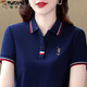 啄木鳥polo.衫t恤短袖女好棉2025新款短袖夏季運(yùn)動(dòng)寬松翻領(lǐng)上衣體恤 寶藍(lán)色-8906 3XL 建議135-145斤