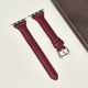 炫戴（XUANDAI）適用蘋果手表apple watch表帶小蠻腰真皮iWatch s10/s9腕帶復(fù)古纖細s8/s7/s6代通用配件 酒紅 38/40/41/42表盤4~10代/se