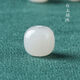 默奢 和田玉羊脂白玉珠子 散珠 青海料老型桶珠 單顆diy手鏈項(xiàng)鏈配珠 9*10MM一顆