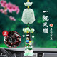 明昉汽車(chē)掛件高檔車(chē)內飾品平安貔貅后視鏡掛飾葫蘆吊墜男女士車(chē)內掛件 一帆風(fēng)順【帶紅木檔位珠】