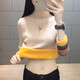 KJ保暖內(nèi)衣新款半高領(lǐng)保暖上衣女士毛衣秋冬季加絨加厚打底保暖衣女 加絨淺咖色（彩色袖） XL