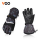 vgo Vgo零下20度適用 滑雪手套 3M內里 防水保暖 防風(fēng)耐磨觸屏羊皮 男GA2434FW-M 藍碎花 XL（掌圍23.5-24.2中指8.4-8.6）