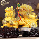 禮之源 招財(cái)貔貅金蟾玉白菜擺件 開業(yè)禮品工藝品辦公室桌面客廳家居 中號(hào)沙金色貔貅白菜