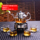電陶爐茶壺耐高溫過(guò)濾玻璃燒水壺水杯套裝家用全自動(dòng)蒸茶壺茶具 透明把壺650ml+500w電熱爐+4個(gè)15