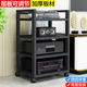 啟勵(lì)多層功放機(jī)架移動(dòng)膽機(jī)支架HIFI發(fā)燒設(shè)備機(jī)柜音響腳架子 【可調(diào)節(jié)】A款4層黑架+黑色