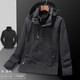 啄木鳥(niǎo)沖鋒衣男春秋季外套新款戶(hù)外三合一登山服防風(fēng)夾克上衣服 男款黑色 2XL （建議120-140斤）